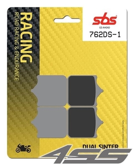 Přední závodní brzdové destičky SBS 762DS-1 Dual Sinter (Okruh)