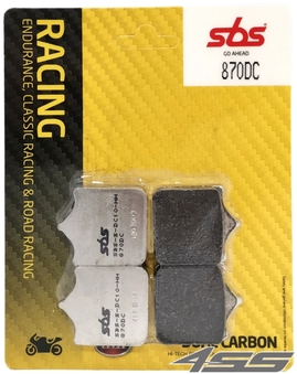 Přední okruhové brzdové destičky SBS 870DC Dual Carbon (Okruh)