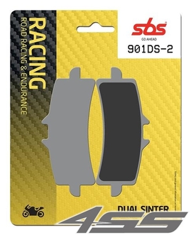 Přední závodní brzdové destičky SBS 901DS-2 Dual Sinter (Okruh)
