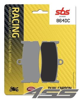 Přední okruhové brzdové destičky SBS 864DC Dual Carbon (Okruh)