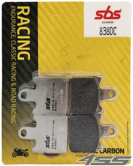 Přední okruhové brzdové destičky SBS 838DC Dual Carbon (Okruh)