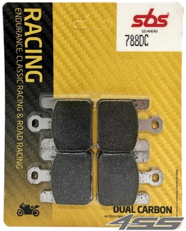 Přední okruhové brzdové destičky SBS 788DC Dual Carbon (Okruh)