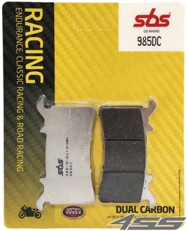 Přední okruhové brzdové destičky SBS 985DC Dual Carbon (Okruh)