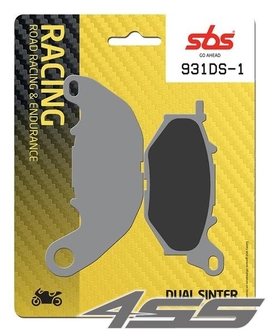 Přední závodní brzdové destičky SBS 931DS-1 Dual Sinter (Okruh)