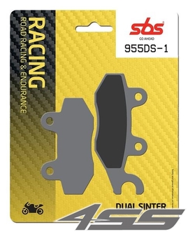 Přední závodní brzdové destičky SBS 955DS-2 Dual Sinter (Okruh)